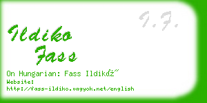 ildiko fass business card
